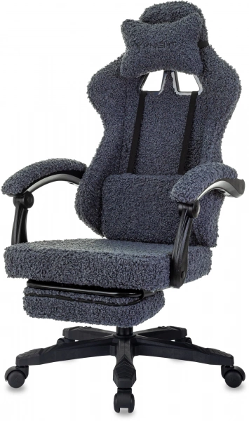 Кресло игровое Knight Lord/F темно-синий экомех крестов. пластик подст.для ног, купить в Сыктывкаре