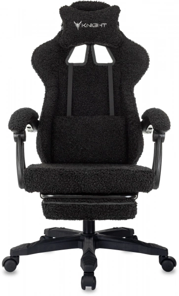 Кресло игровое Knight Lord/F черный экомех крестов. пластик подст.для ног, купить в Сыктывкаре