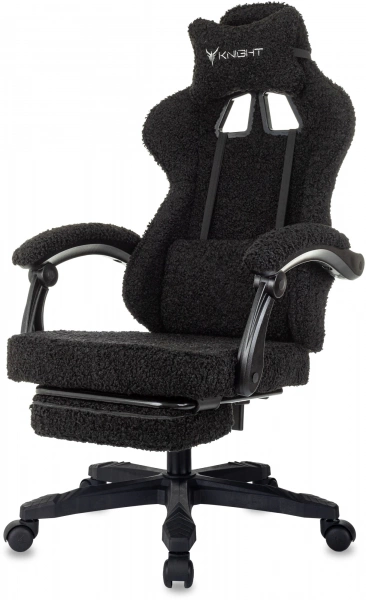 Кресло игровое Knight Lord/F черный экомех крестов. пластик подст.для ног, купить в Сыктывкаре