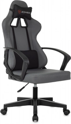 Кресло игровое Zombie 1 серый/черный крестов. пластик, купить в Сыктывкаре