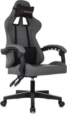 Кресло игровое Zombie 2 серый/черный крестов. пластик, купить в Сыктывкаре