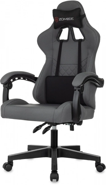 Кресло игровое Zombie 2 серый/черный крестов. пластик, купить в Сыктывкаре