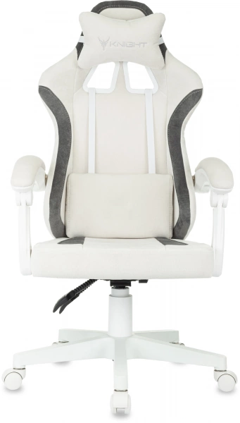 Кресло игровое Knight Wolf WH молочный/серый крестов. пластик пластик белый, купить в Сыктывкаре