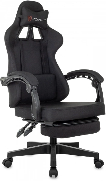 Кресло игровое Zombie 3 черный Neo Black крестов. пластик подст.для ног, купить в Сыктывкаре