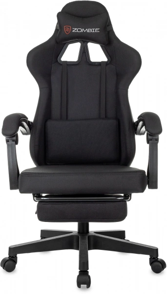 Кресло игровое Zombie 3 черный Neo Black крестов. пластик подст.для ног, купить в Сыктывкаре