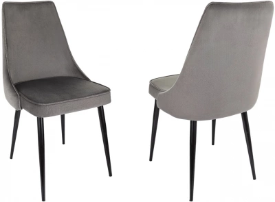 Стул для дома Бюрократ CH-K4_2 комплект 2шт т.серый Holland 18 металл черный на ножках (CH-K4_1/HL18_2), купить в Сыктывкаре