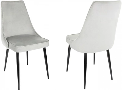 Стул для дома Бюрократ CH-K4_2 комплект 2шт св.серый Holland 09 металл черный на ножках (CH-K4_1/HL09_2), купить в Сыктывкаре