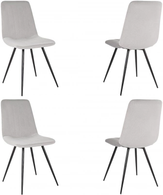 Стул для дома Бюрократ CH-K6_4 комплект 4шт св.серый Holland 09 металл черный на ножках (CH-K6_1/HL09_4), купить в Сыктывкаре