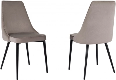 Стул для дома Бюрократ CH-K4_2 комплект 2шт т.бежевый Holland 61 металл черный на ножках (CH-K4_1/HL61_2), купить в Сыктывкаре