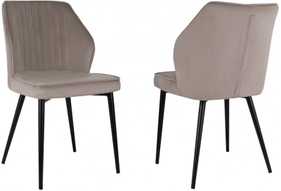 Стул для дома Бюрократ CH-K5_2 комплект 2шт т.бежевый Holland 61 металл черный на ножках (CH-K5_1/HL61_2), купить в Сыктывкаре