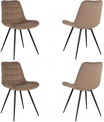 Стул для дома Бюрократ CH-K2_4 комплект 4шт св.коричневый Holland 65 металл черный на ножках (CH-K2_1/HL65_4), купить в Сыктывкаре