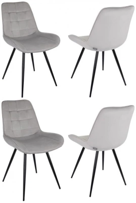 Стул для дома Бюрократ CH-K2_4 комплект 4шт св.серый Holland 09 металл черный на ножках (CH-K2_1/HL09_4), купить в Сыктывкаре