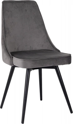 Стул для дома Бюрократ CH-K4_SP с повор.мех. т.серый Holland 18 металл черный на ножках (CH-K4_1/SP/HL18), купить в Сыктывкаре