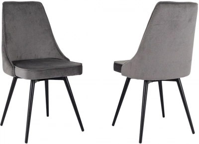 Стул для дома Бюрократ CH-K4_SP_2 с повор.мех. комплект 2шт т.серый Holland 18 металл черный на ножках (CH-K4_1/SP/HL18_2), купить в Сыктывкаре