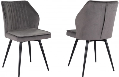 Стул для дома Бюрократ CH-K5_SP_2 с повор.мех. комплект 2шт т.серый Holland 18 металл черный на ножках (CH-K5_1/SP/HL18_2), купить в Сыктывкаре