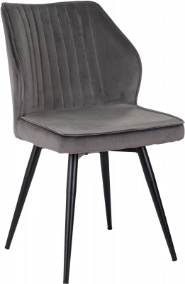 Стул для дома Бюрократ CH-K5_SP_2 с повор.мех. комплект 2шт т.серый Holland 18 металл черный на ножках (CH-K5_1/SP/HL18_2), купить в Сыктывкаре