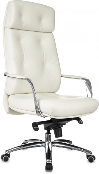 Кресло руководителя Бюрократ _DAO белый кожа крестов. алюминий, купить в Сыктывкаре