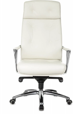 Кресло руководителя Бюрократ _DAO белый кожа крестов. алюминий, купить в Сыктывкаре