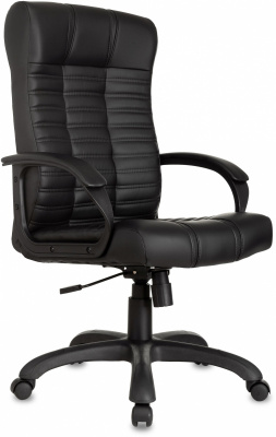 Кресло руководителя Бюрократ KB-10 черный экокожа крестов. пластик, купить в Сыктывкаре