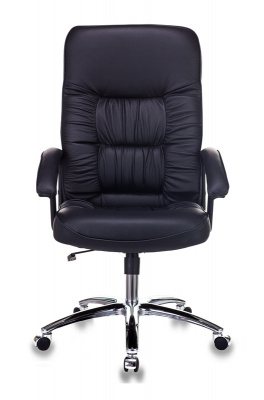 Кресло руководителя Бюрократ T-9908AXSN-AB черный кожа крестов. металл хром, купить в Сыктывкаре