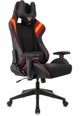 Кресло игровое Zombie VIKING 4 AERO черный/красный ткань/эко.кожа с подголов. крестов. пластик, купить в Сыктывкаре