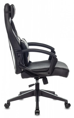 Кресло игровое Zombie Driver черный/белый экокожа с подголов. крестов. пластик, купить в Сыктывкаре