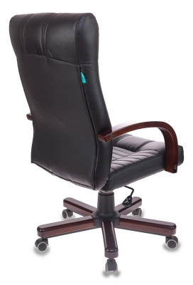 Кресло руководителя Бюрократ KB-10WALNUT черный экокожа крестов. металл/дерево, купить в Сыктывкаре