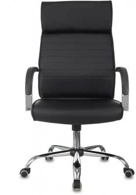 Кресло руководителя Бюрократ T-8010SL черный экокожа крестов. металл хром, купить в Сыктывкаре