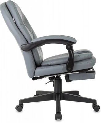 Кресло руководителя Бюрократ CH-868N-F серый экокожа крестов. пластик подст.для ног, купить в Сыктывкаре