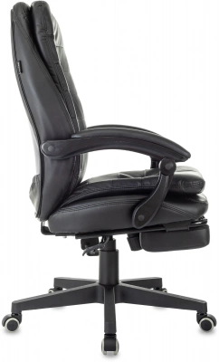 Кресло руководителя Бюрократ T-9950MSG-F черный экокожа крестов. пластик подст.для ног, купить в Сыктывкаре