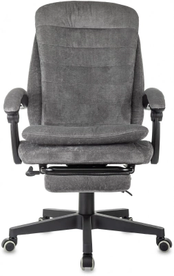 Кресло руководителя Бюрократ T-9950MSG-F Fabric серый Light-19 крестов. пластик подст.для ног, купить в Сыктывкаре