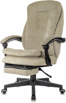 Кресло руководителя Бюрократ T-9950MSG-F Fabric песочный Light-21 крестов. пластик подст.для ног, купить в Сыктывкаре