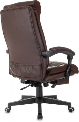 Кресло руководителя Бюрократ CH-824MSG-BF коричневый ткань/эко.кожа крестов. пластик подст.для ног, купить в Сыктывкаре