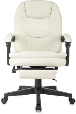 Кресло руководителя Бюрократ CH-868N-BF слоновая кость экокожа крестов. пластик подст.для ног, купить в Сыктывкаре