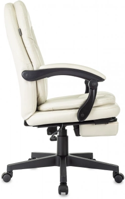 Кресло руководителя Бюрократ CH-868N-BF слоновая кость экокожа крестов. пластик подст.для ног, купить в Сыктывкаре