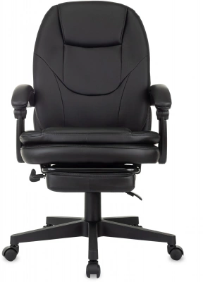 Кресло руководителя Бюрократ CH-868N-BF черный экокожа крестов. пластик подст.для ног, купить в Сыктывкаре