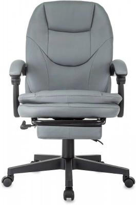 Кресло руководителя Бюрократ CH-868N-BF серый экокожа крестов. пластик подст.для ног, купить в Сыктывкаре