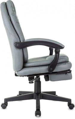 Кресло руководителя Бюрократ CH-868N-BF серый экокожа крестов. пластик подст.для ног, купить в Сыктывкаре