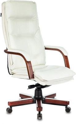 Кресло руководителя Бюрократ T-9927Walnut слоновая кость кожа крестов. металл/дерево, купить в Сыктывкаре
