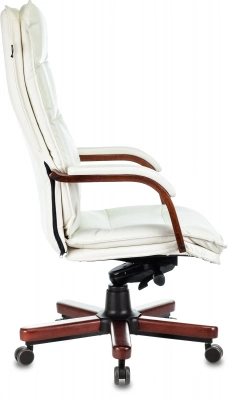 Кресло руководителя Бюрократ T-9927Walnut слоновая кость кожа крестов. металл/дерево, купить в Сыктывкаре