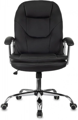 Кресло руководителя Бюрократ CH-868SL черный экокожа крестов. металл хром, купить в Сыктывкаре