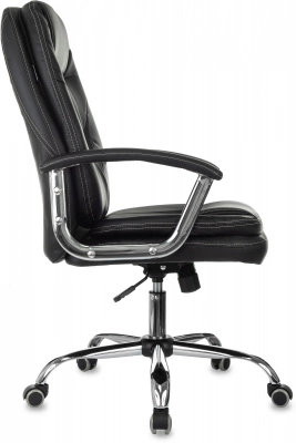 Кресло руководителя Бюрократ CH-868SL черный экокожа крестов. металл хром, купить в Сыктывкаре
