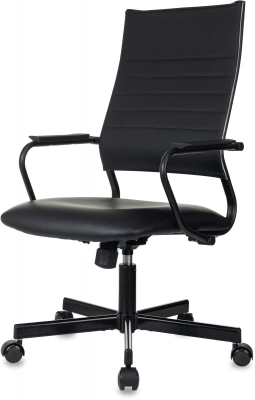 Кресло руководителя Бюрократ CH BALANCE черный экокожа крестов. металл черный, купить в Сыктывкаре