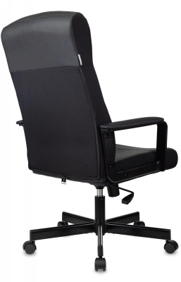 Кресло руководителя Бюрократ DOMINUS черный экокожа крестов. металл, купить в Сыктывкаре