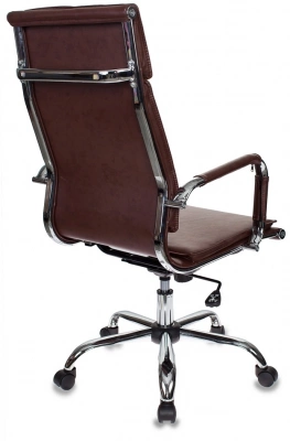 Кресло руководителя Бюрократ Ch-993 коричневый экокожа крестов. металл хром, купить в Сыктывкаре
