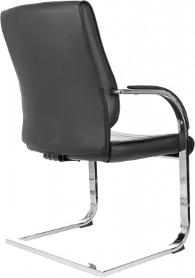 Кресло Бюрократ T-8010-Low-V черный экокожа низк.спин. полозья металл хром, купить в Сыктывкаре