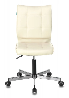 Кресло Бюрократ CH-330M молочный Diamond 271 экокожа крестов. металл хром, купить в Сыктывкаре