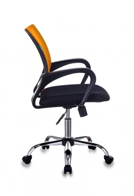 Кресло Бюрократ CH-695NSL оранжевый TW-38-3 сиденье черный TW-11 сетка/ткань крестов. металл хром, купить в Сыктывкаре