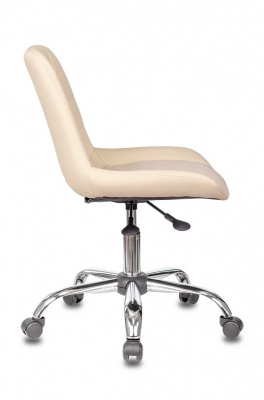 Кресло Бюрократ CH-350SL светло-бежевый текстиль/экокожа крестов. металл хром, купить в Сыктывкаре