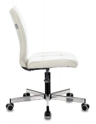 Кресло Бюрократ CH-330M молочный Velvet 20 крестов. металл хром, купить в Сыктывкаре